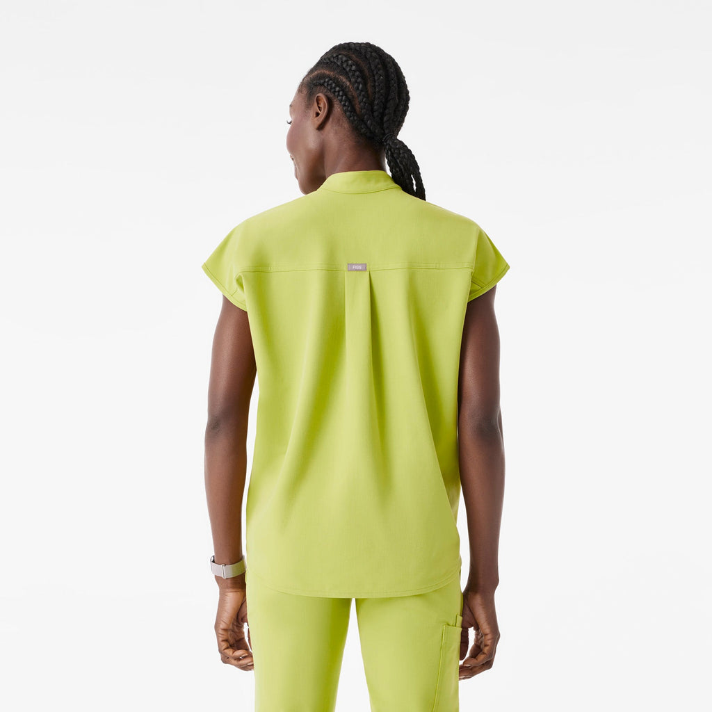 Rafaela Oversized Scrub Top™ - Celery