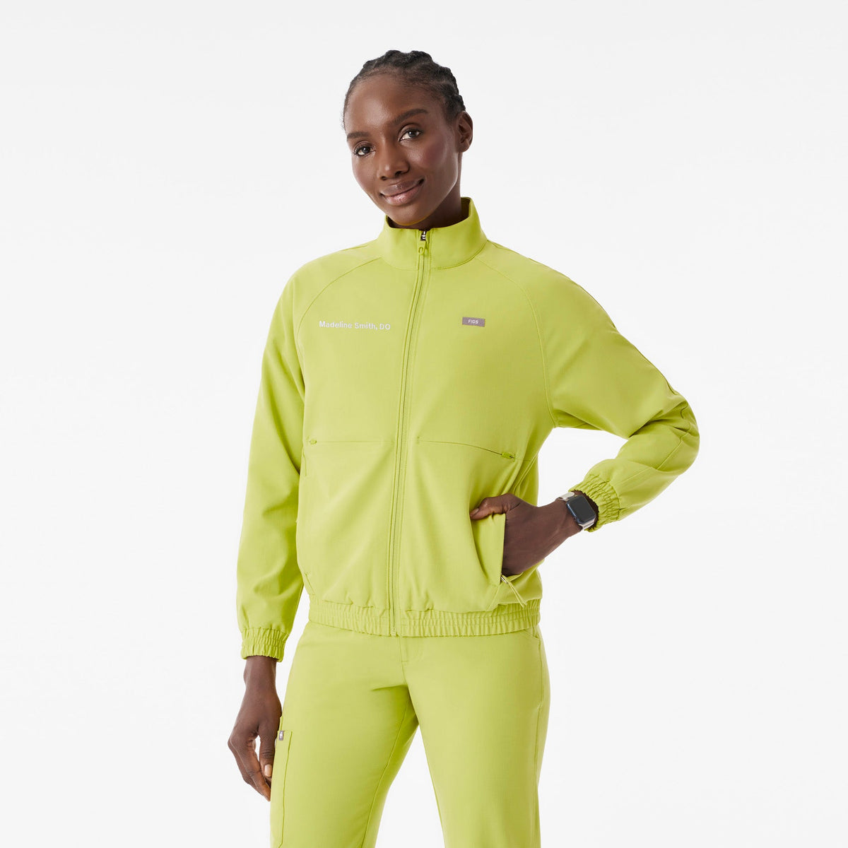 Sydney Scrub Jacket - Celery