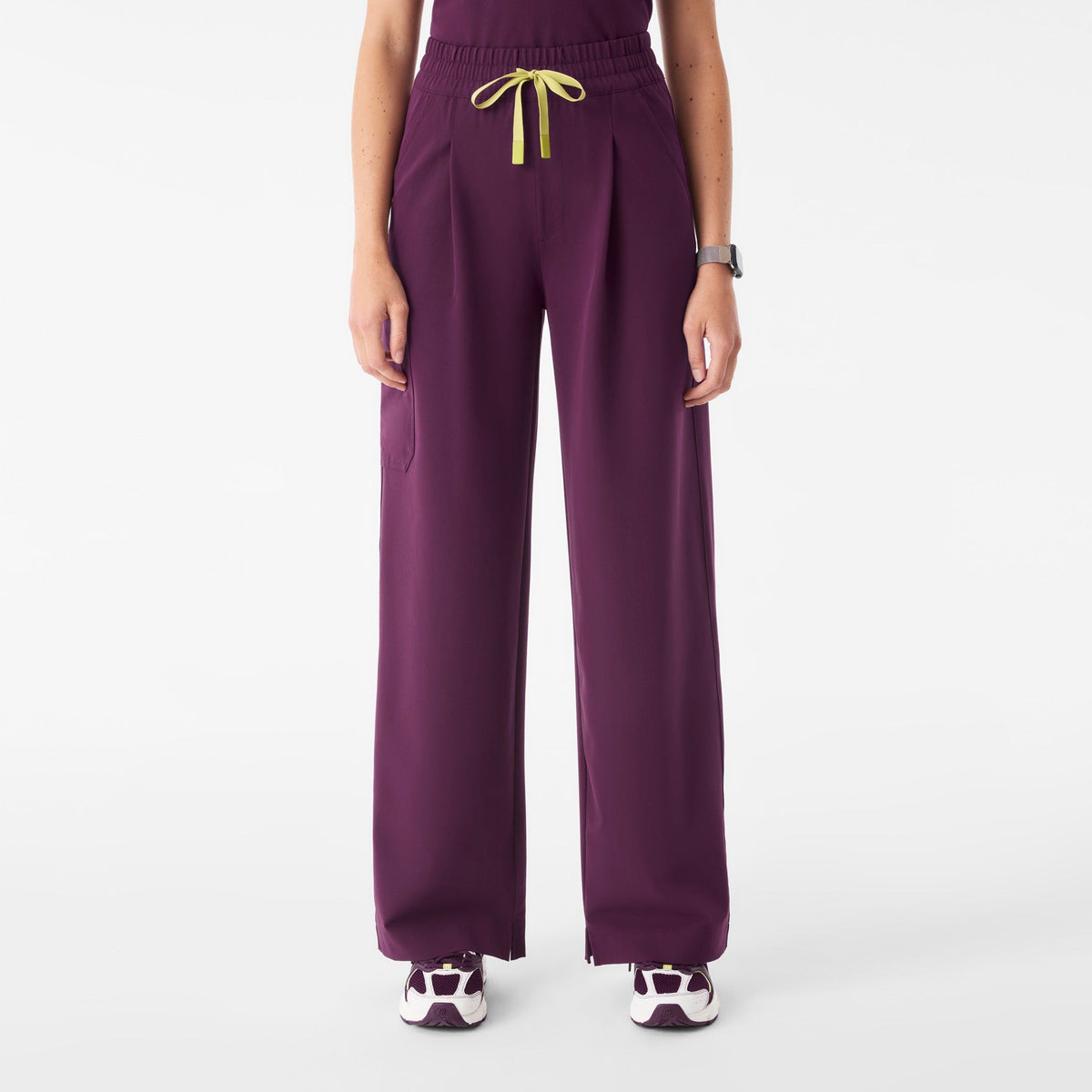 Shelby Ultra-High-Rise Wide-Leg Scrub Pant - Deep Purple
