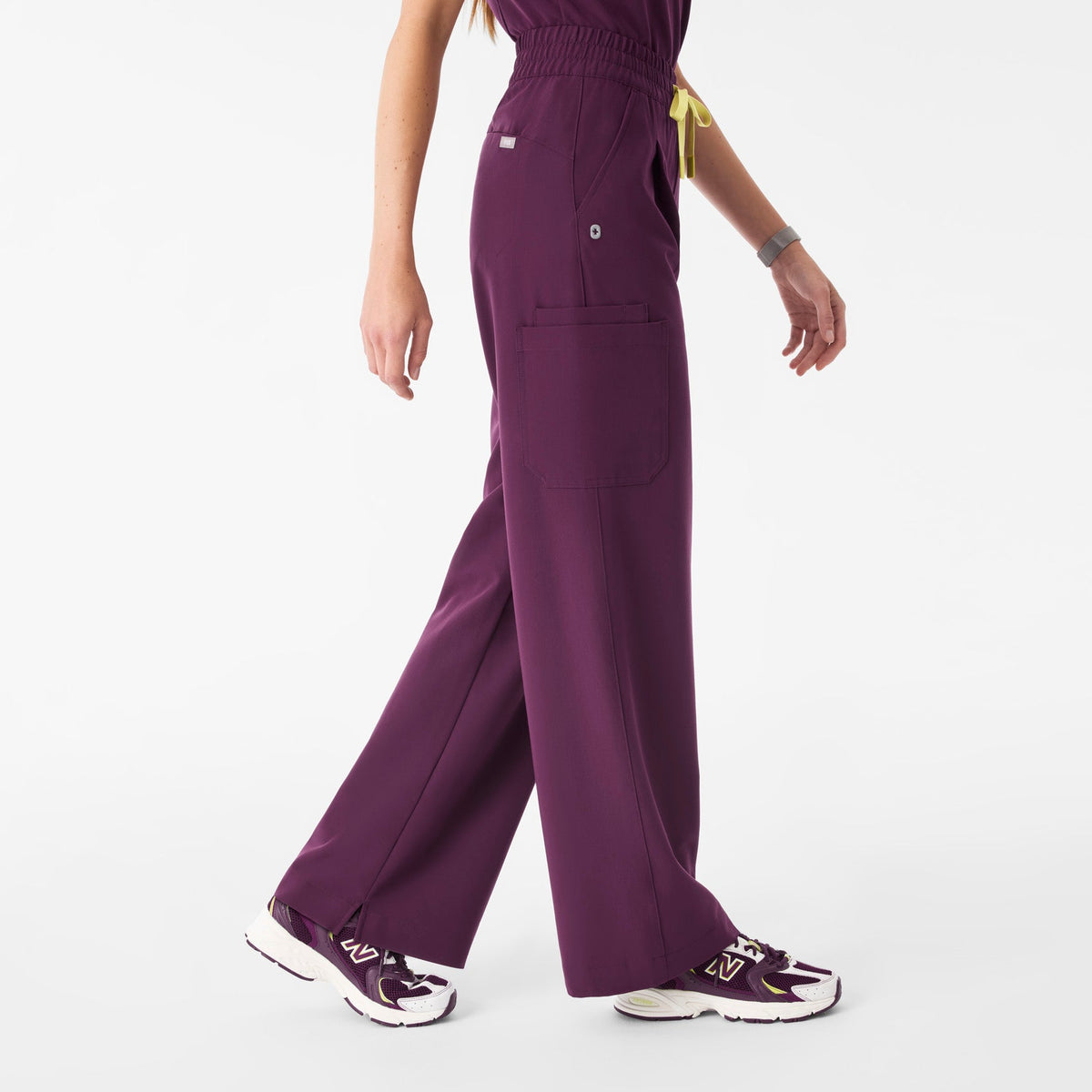 Shelby Ultra-High-Rise Wide-Leg Scrub Pant - Deep Purple