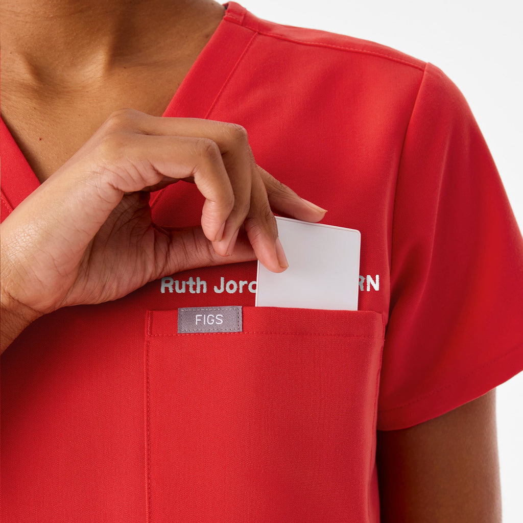 Catarina Scrub Top™ - Hibiscus