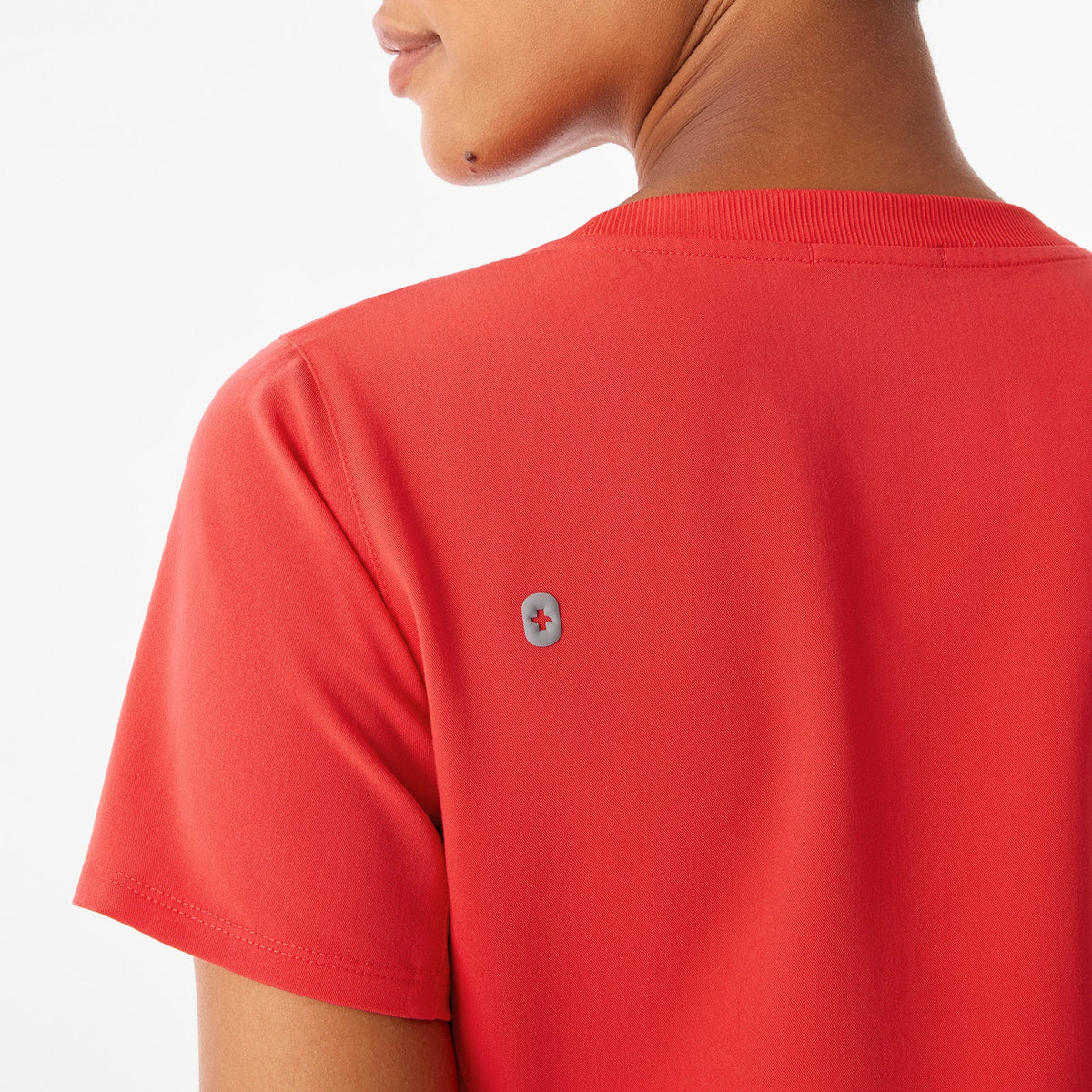 Eliza Slim Scrub Top - Hibiscus