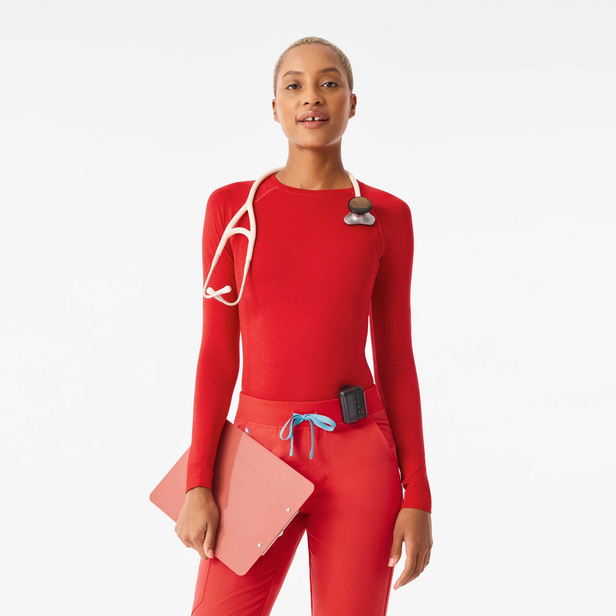 Salta Seamless Long-Sleeve Underscrub - Hibiscus