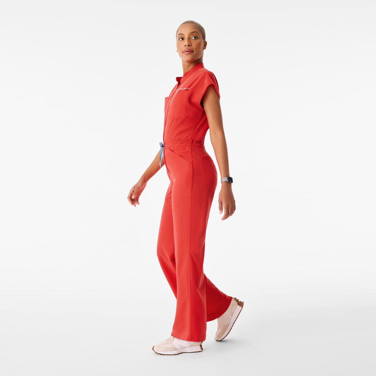 Rafaela Wide-Leg ScrubJumpsuit™ - Hibiscus
