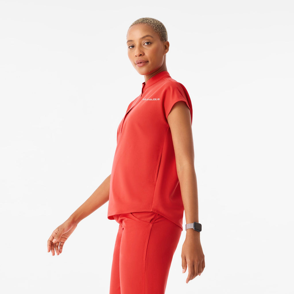 Rafaela Oversized Scrub Top™ - Hibiscus