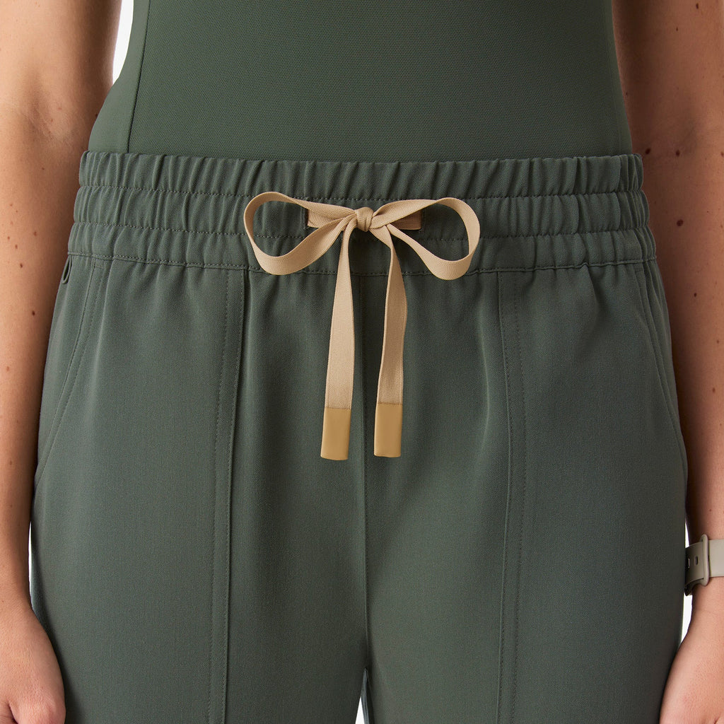 Roslyn Wide-Leg Scrub Pant - Moss