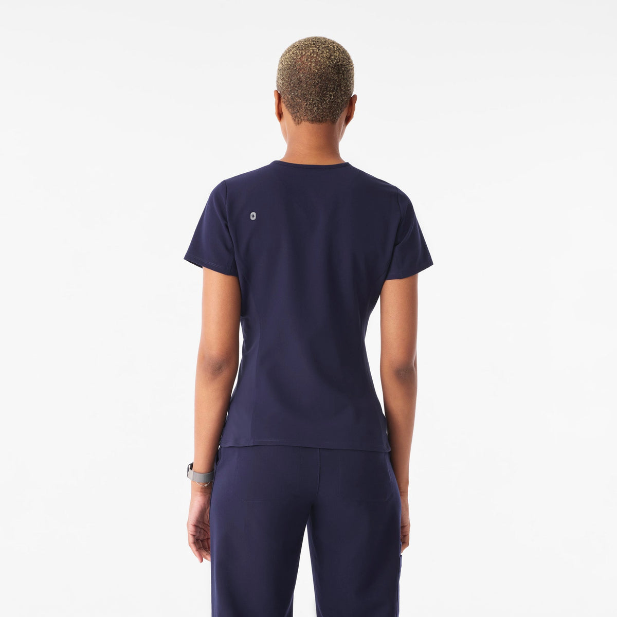 Everly Slim Scrub Top - Navy