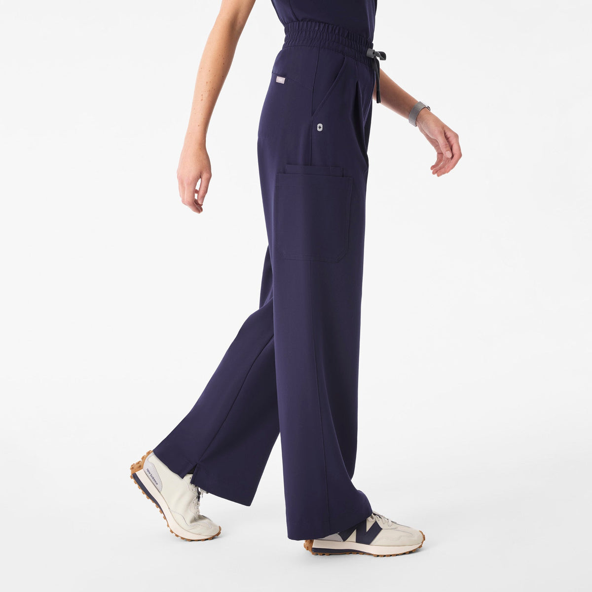 Shelby Ultra-High-Rise Wide-Leg Scrub Pant - Navy