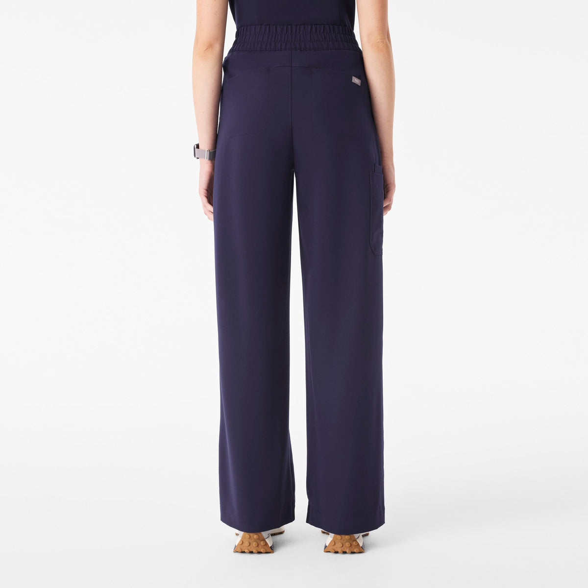 Shelby Ultra-High-Rise Wide-Leg Scrub Pant - Navy