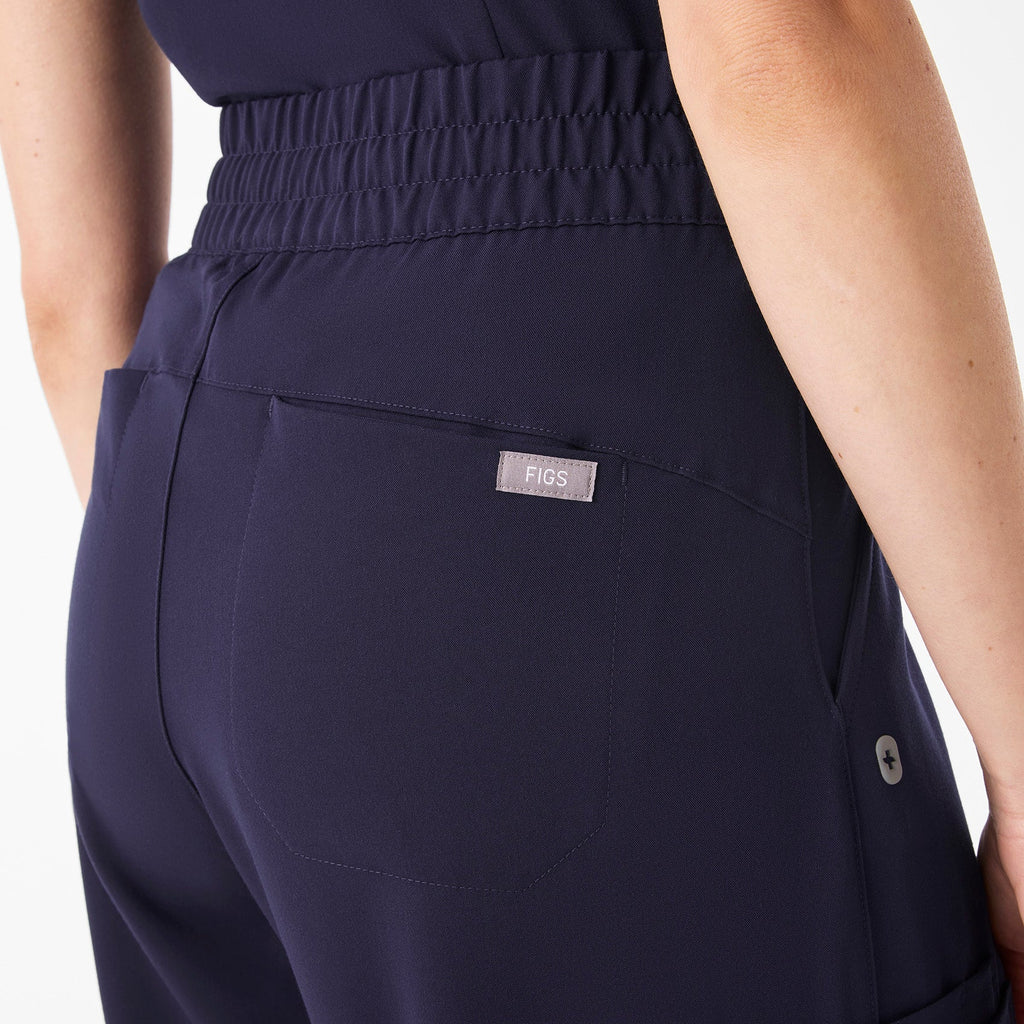 Shelby Ultra-High-Rise Wide-Leg Scrub Pant - Navy