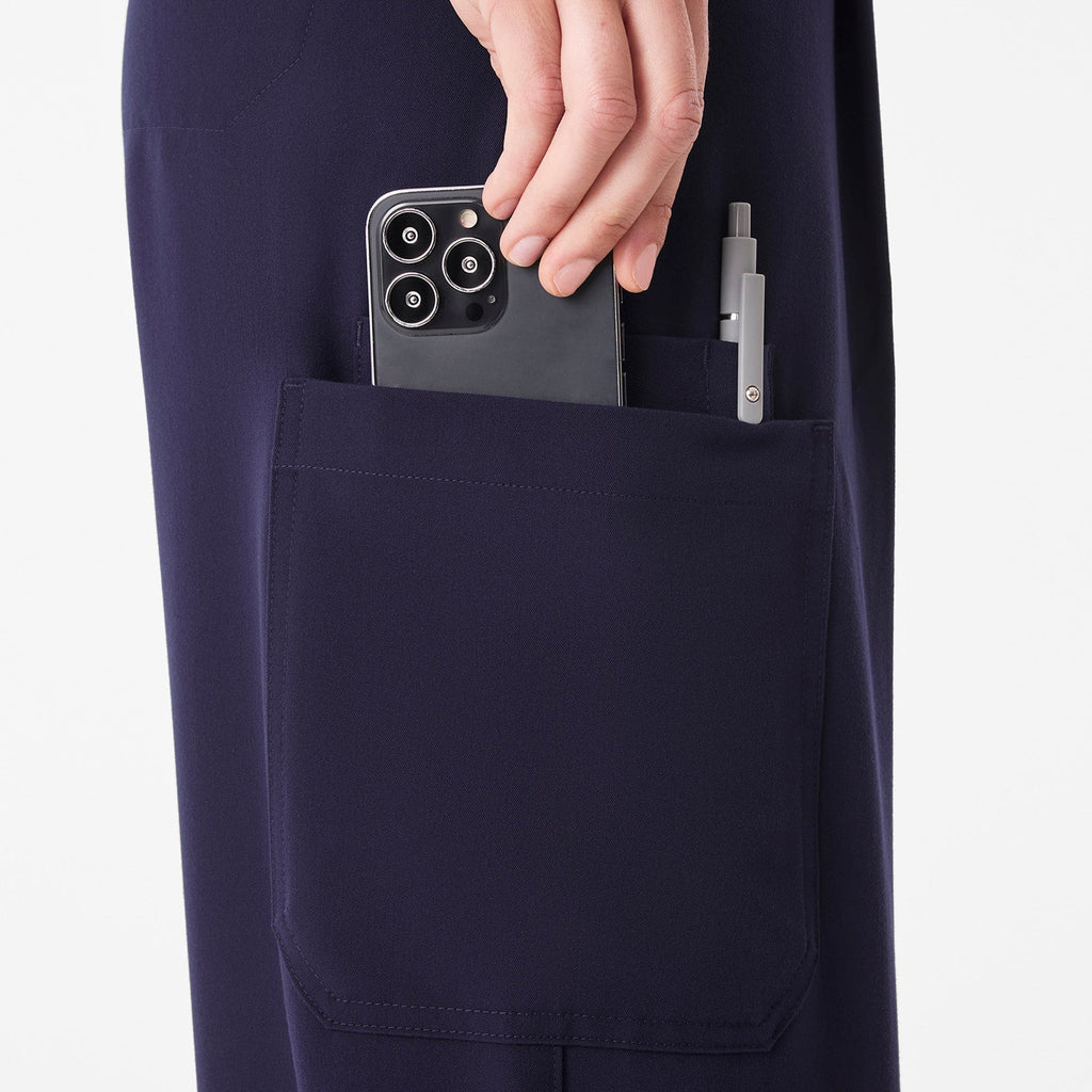 Shelby Ultra-High-Rise Wide-Leg Scrub Pant - Navy