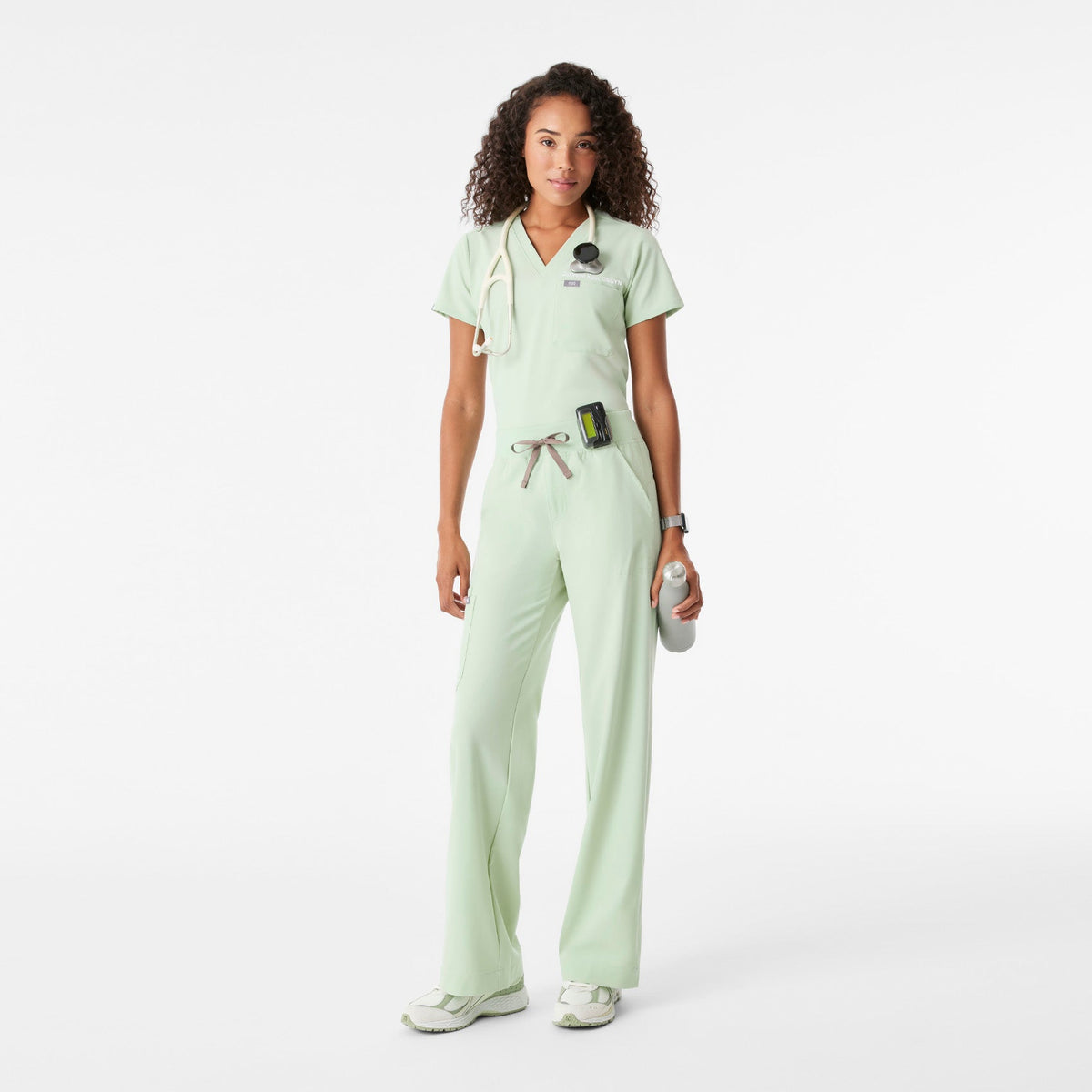 Isabel High-Rise Wide-Leg Scrub Pant - Sagewater