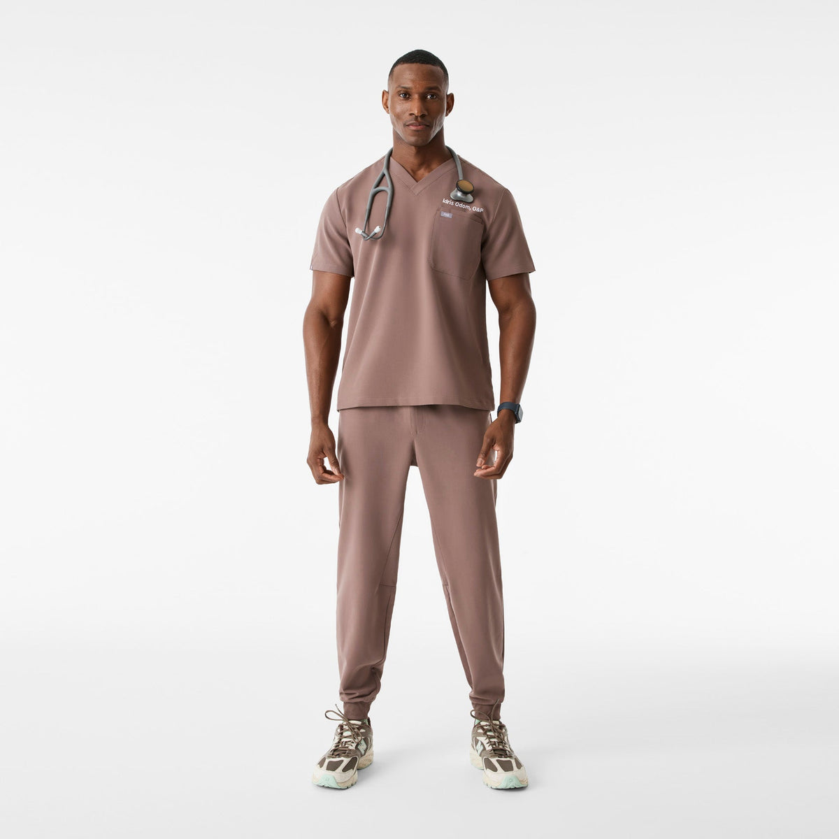 Leon Scrub Top™ - Smokey Taupe