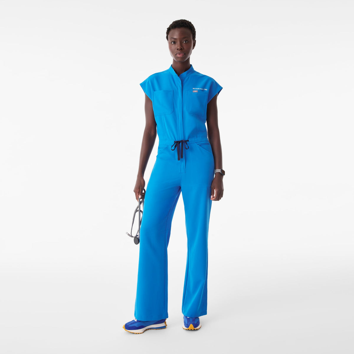 Rafaela Wide-Leg ScrubJumpsuit™ - Blue Horizon