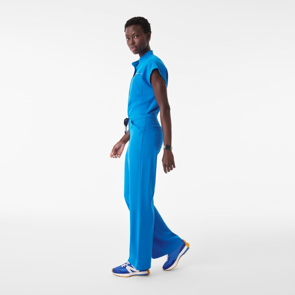 Rafaela Wide-Leg ScrubJumpsuit™ - Blue Horizon