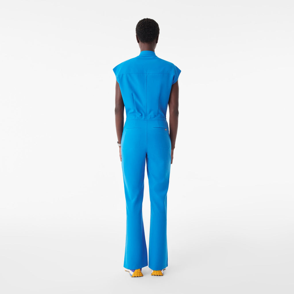 Rafaela Wide-Leg ScrubJumpsuit™ - Blue Horizon