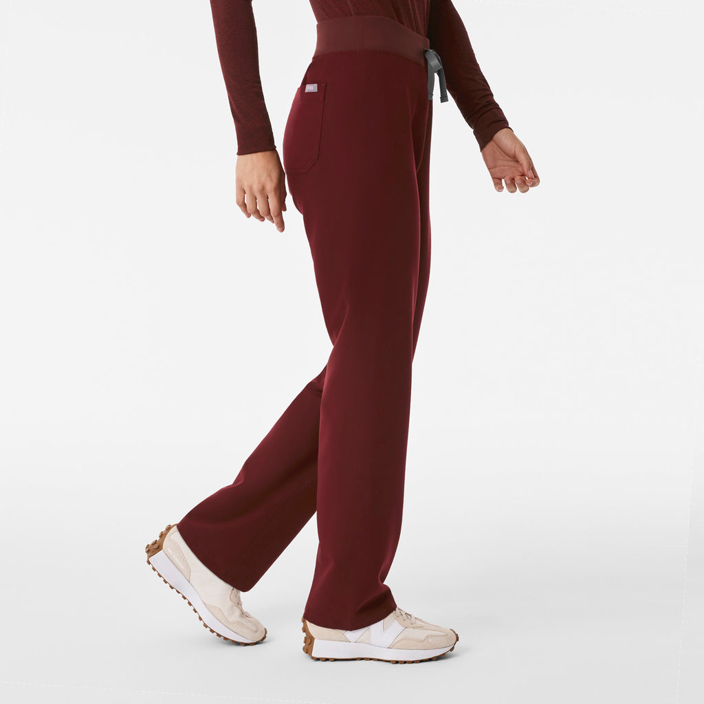 Livingston High-Rise Straight-Leg Scrub Pant™ - Burgundy