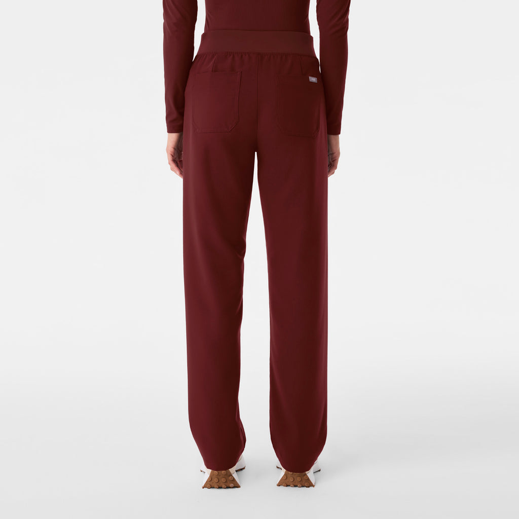 Livingston High-Rise Straight-Leg Scrub Pant™ - Burgundy