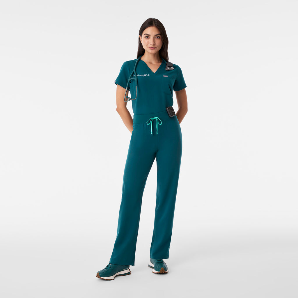 Livingston High-Rise Straight-Leg Scrub Pant™ - Caribbean Blue