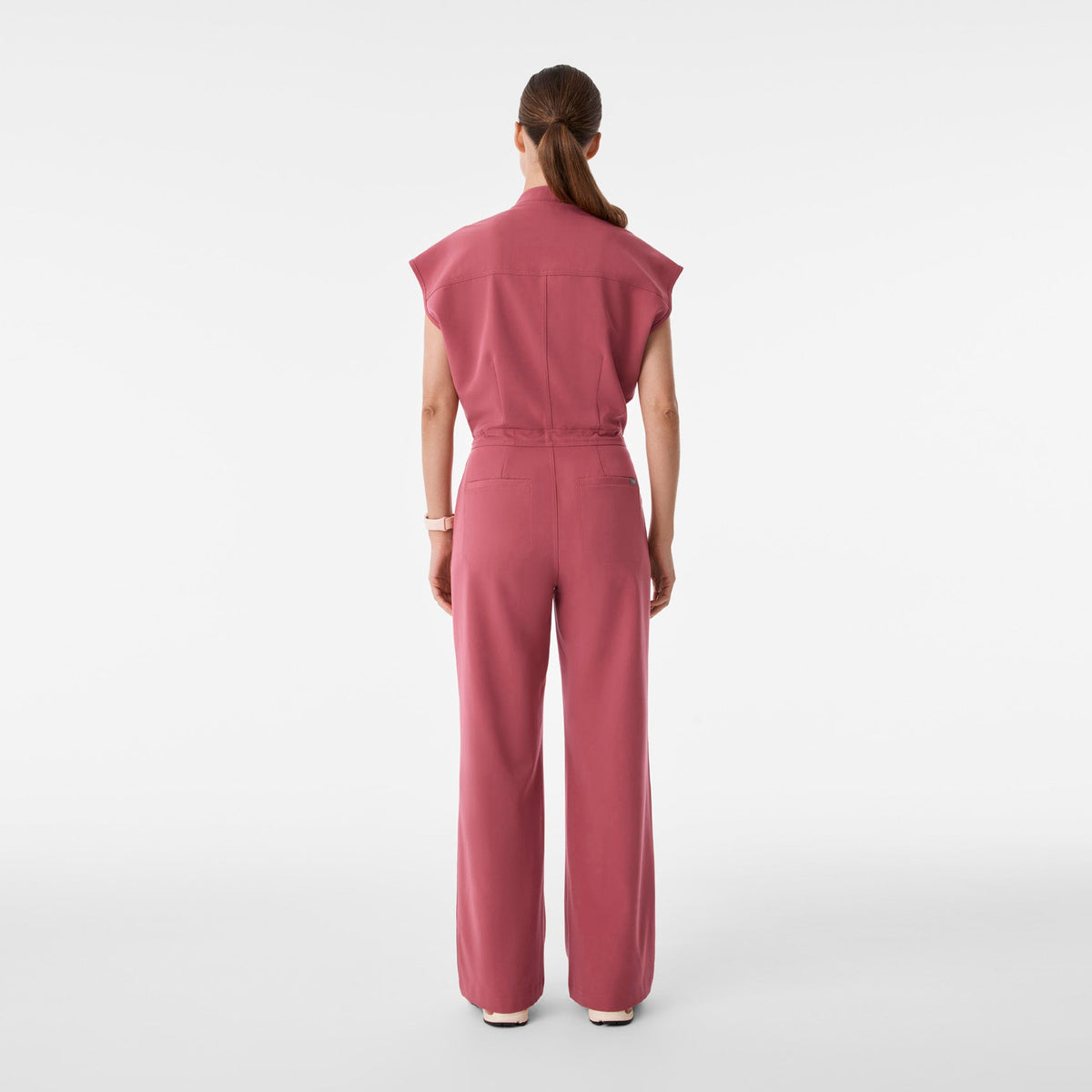 Rafaela Wide-Leg ScrubJumpsuit™ - Berry Spice