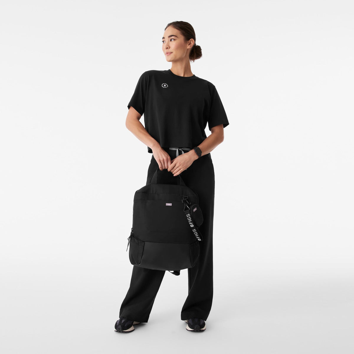 Born in LA Cropped Short-Sleeve Tee - Black