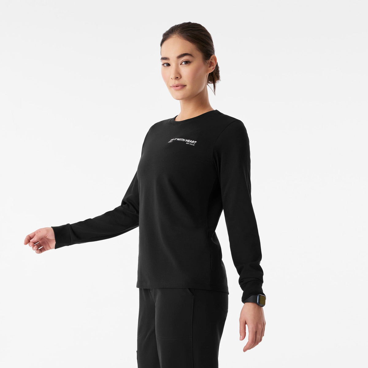 Do It With Heart Long-Sleeve Tee - Black