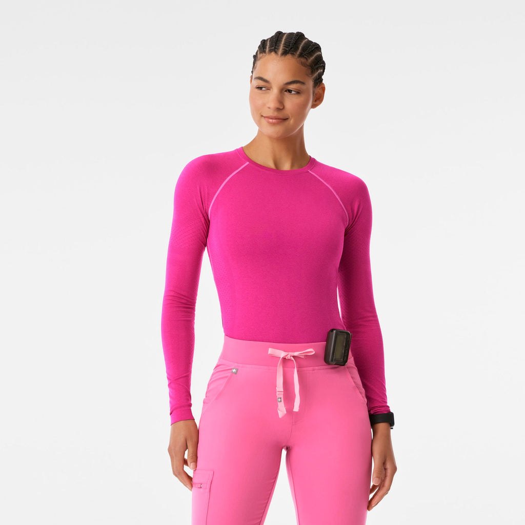 Salta Seamless Long-Sleeve Underscrub - Dark F*ing Pink