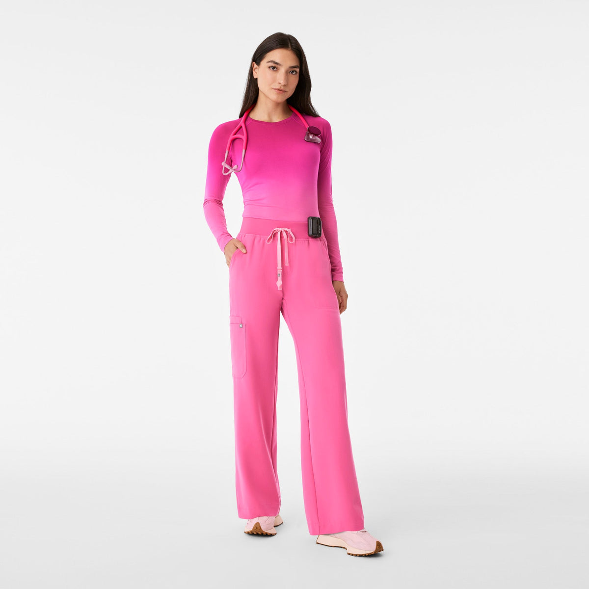 Salta Seamless Long-Sleeve Underscrub - Ombre F*ing Pink