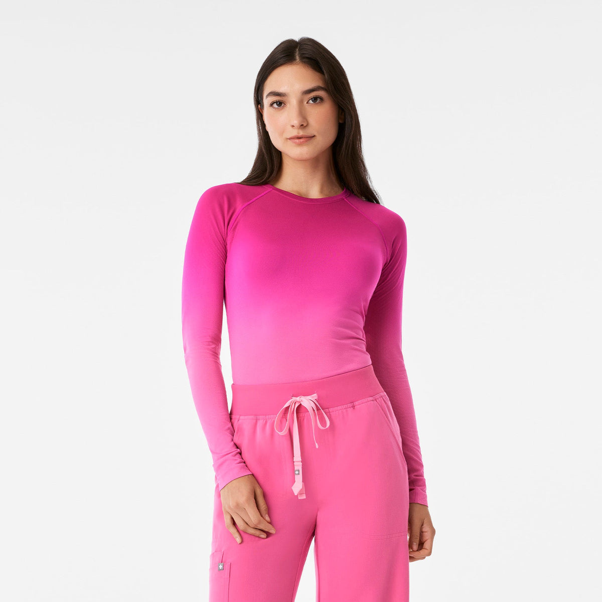 Salta Seamless Long-Sleeve Underscrub - Ombre F*ing Pink