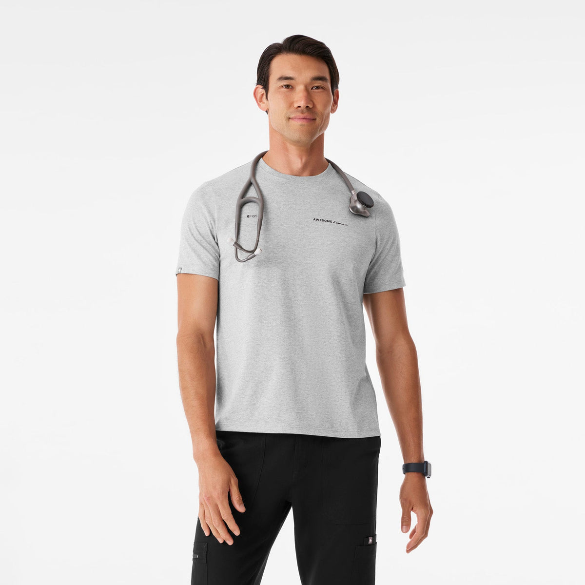 Awesome Human Short-Sleeve Tee - Heather Grey