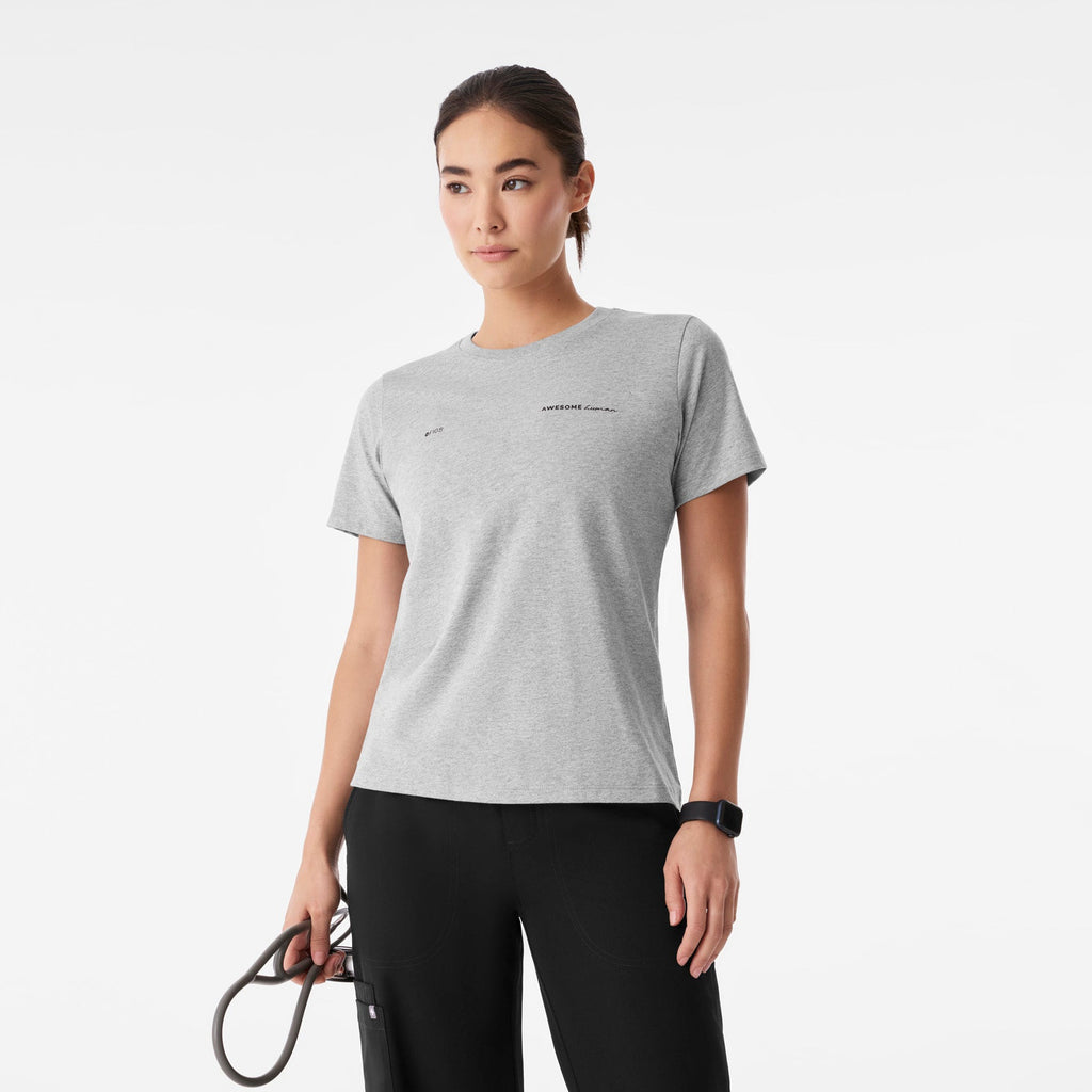 Awesome Human Short-Sleeve Tee - Heather Grey