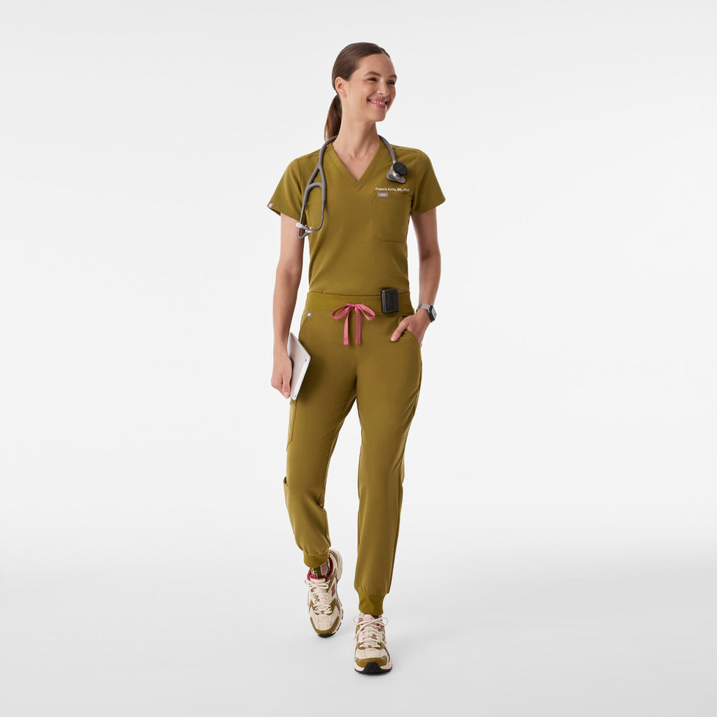 Catarina Scrub Top™ - Martini Olive