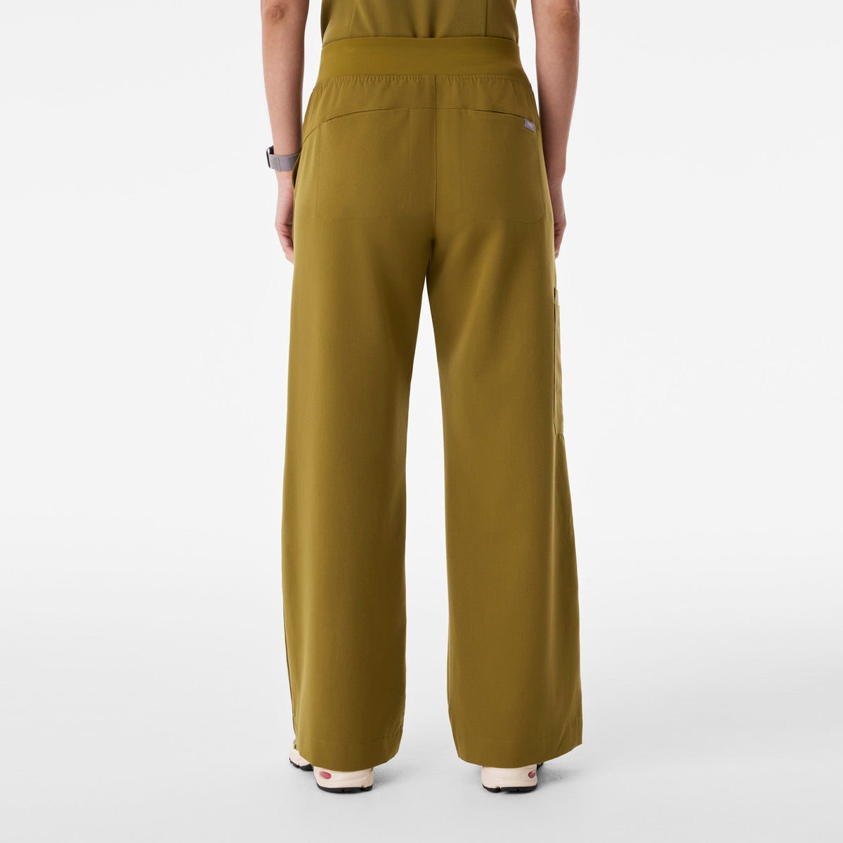 Isabel High-Rise Wide-Leg Scrub Pant - Martini Olive
