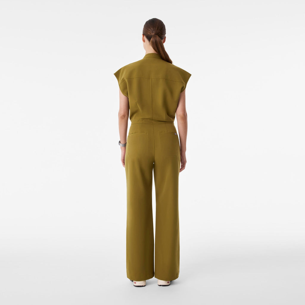 Rafaela Wide-Leg ScrubJumpsuit™ - Martini Olive