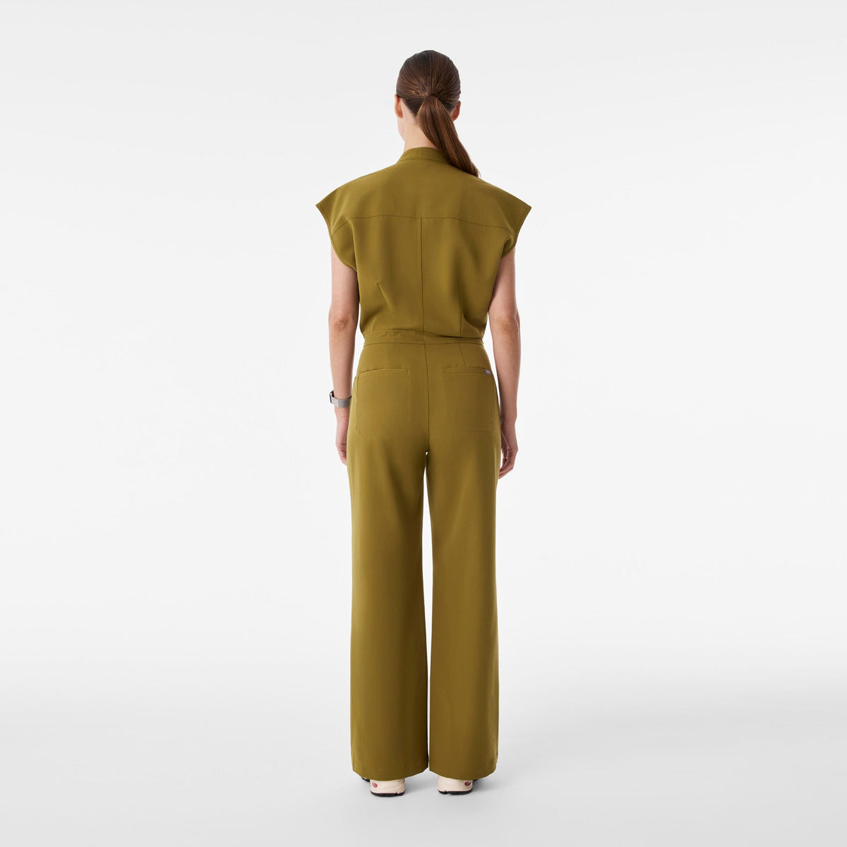 Rafaela Wide-Leg ScrubJumpsuit™ - Martini Olive