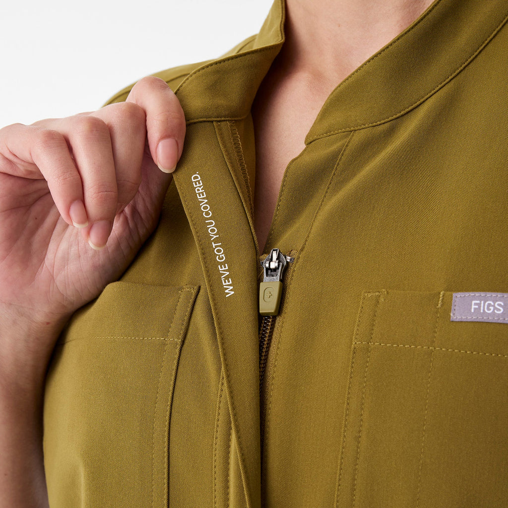 Rafaela Wide-Leg ScrubJumpsuit™ - Martini Olive