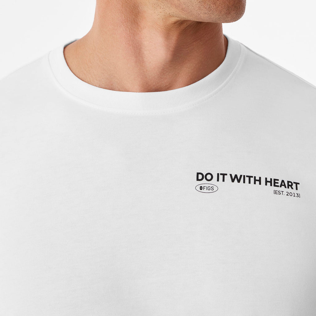 Do It With Heart Long-Sleeve Tee - Optic White