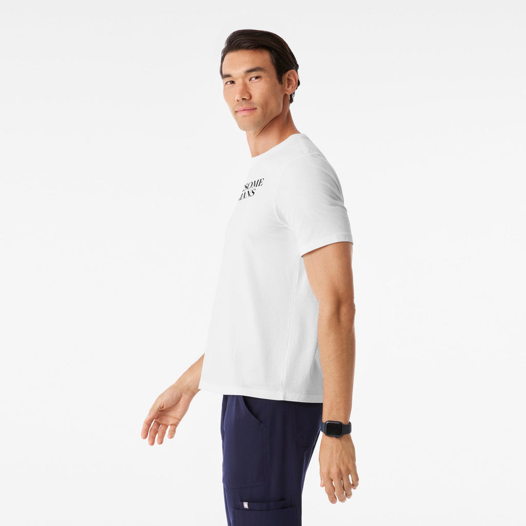 Awesome Humans Wear FIGS Short-Sleeve Tee - Optic White