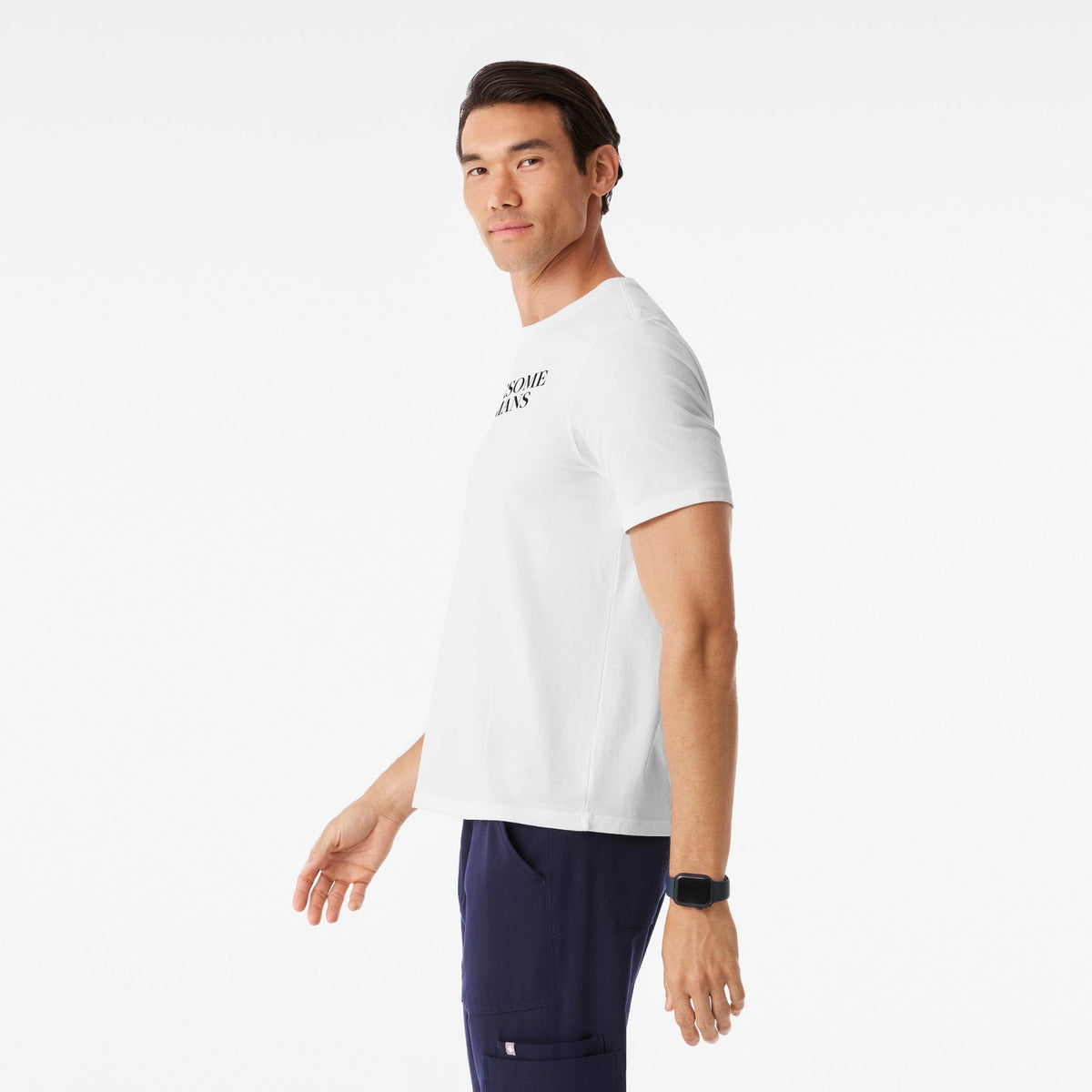 Awesome Humans Wear FIGS Short-Sleeve Tee - Optic White