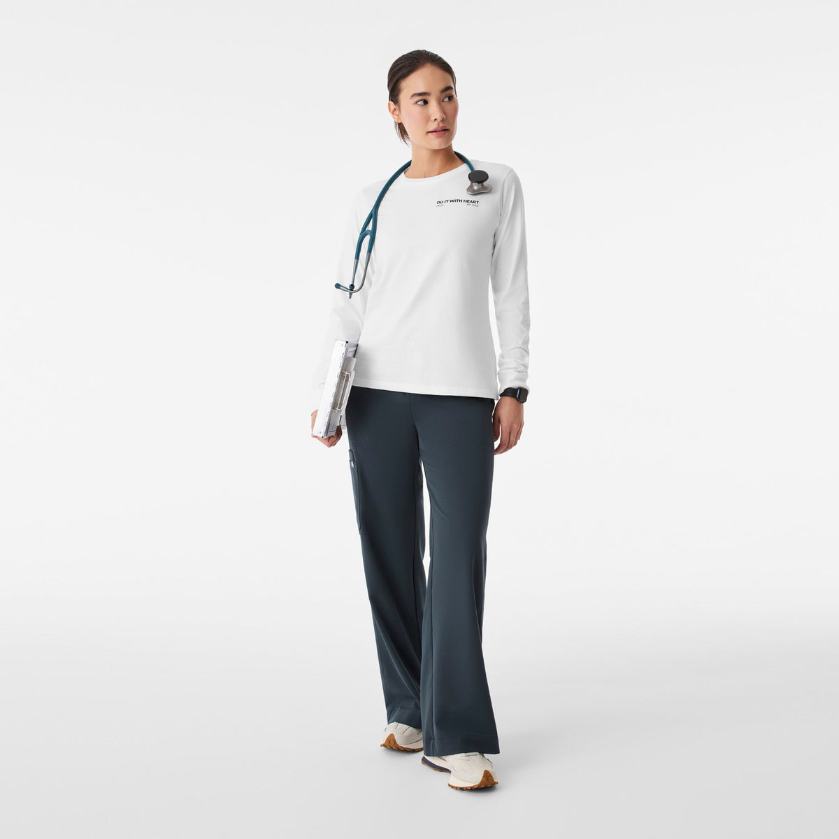 Do It With Heart Long-Sleeve Tee - Optic White