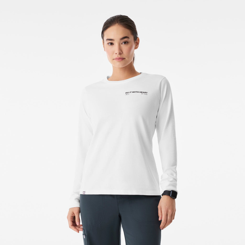 Do It With Heart Long-Sleeve Tee - Optic White