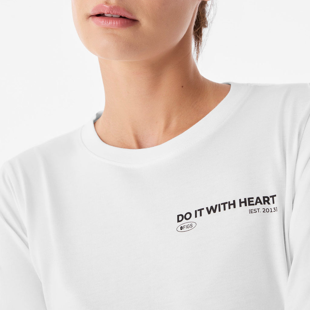 Do It With Heart Long-Sleeve Tee - Optic White