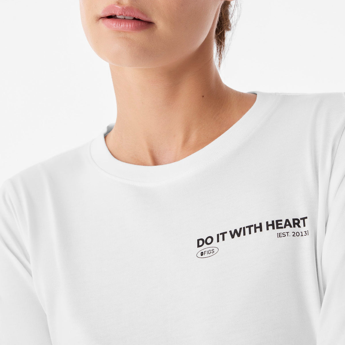 Do It With Heart Long-Sleeve Tee - Optic White