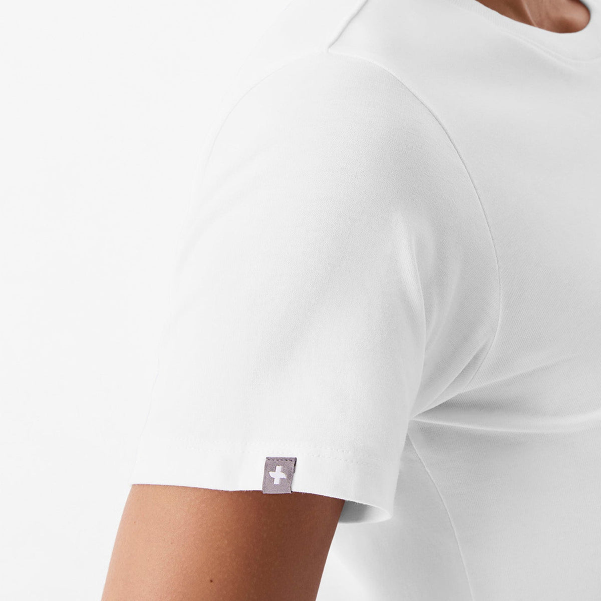 Awesome Humans Wear FIGS Short-Sleeve Tee - Optic White