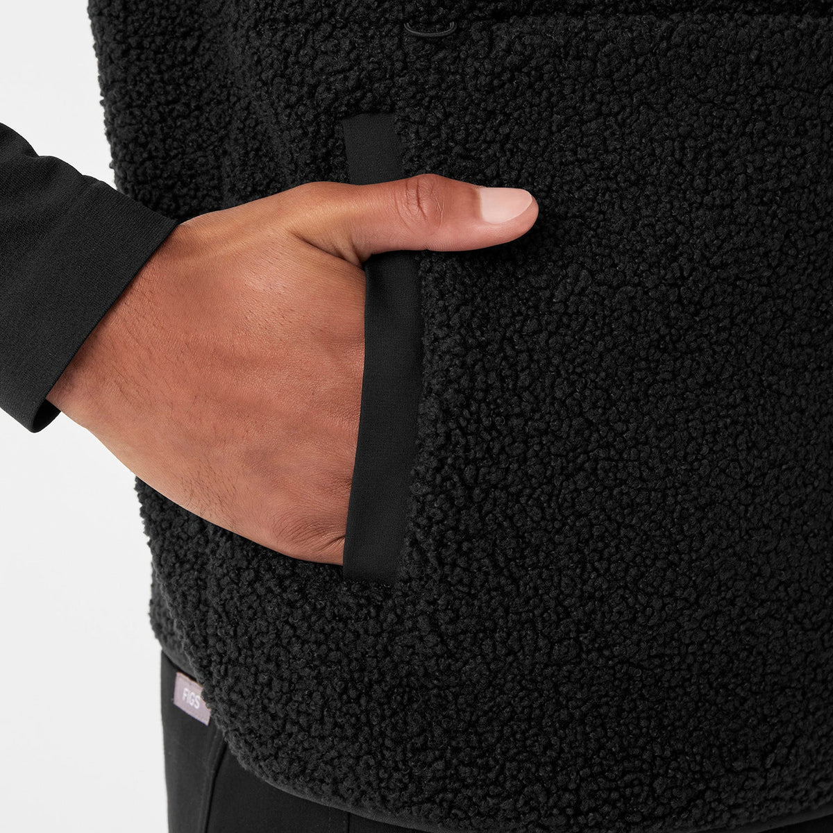 Bouclé Vest - Black