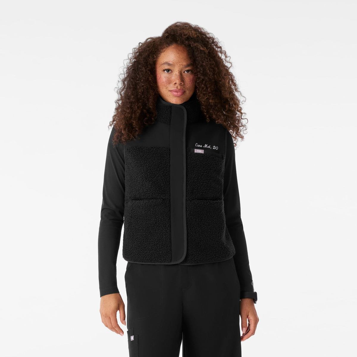 Bouclé Vest - Black