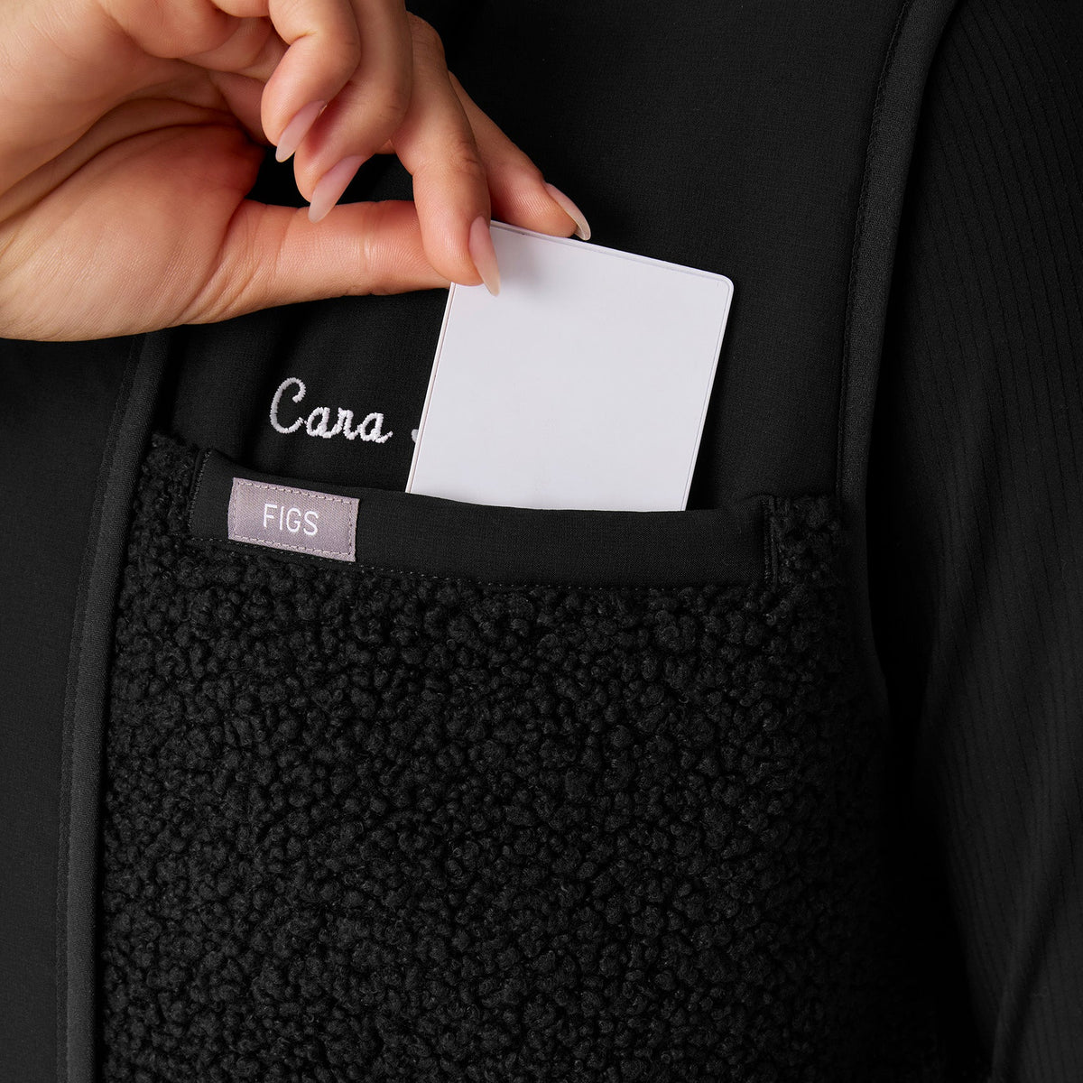 Bouclé Vest - Black