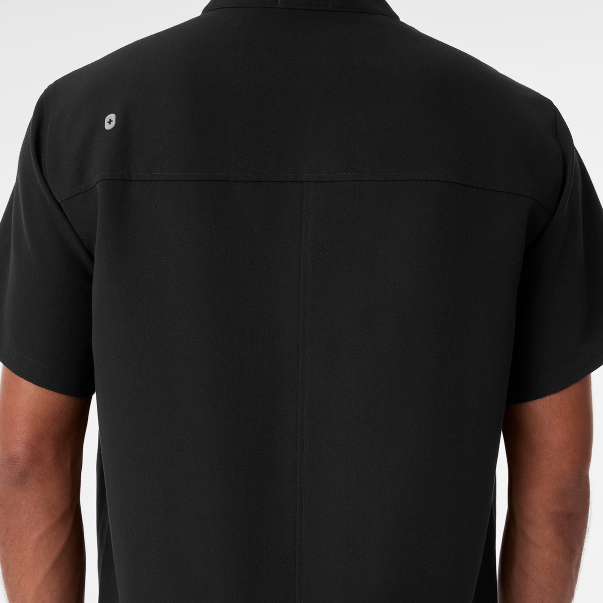 Niles Henley Short-Sleeve Scrub Top - Black