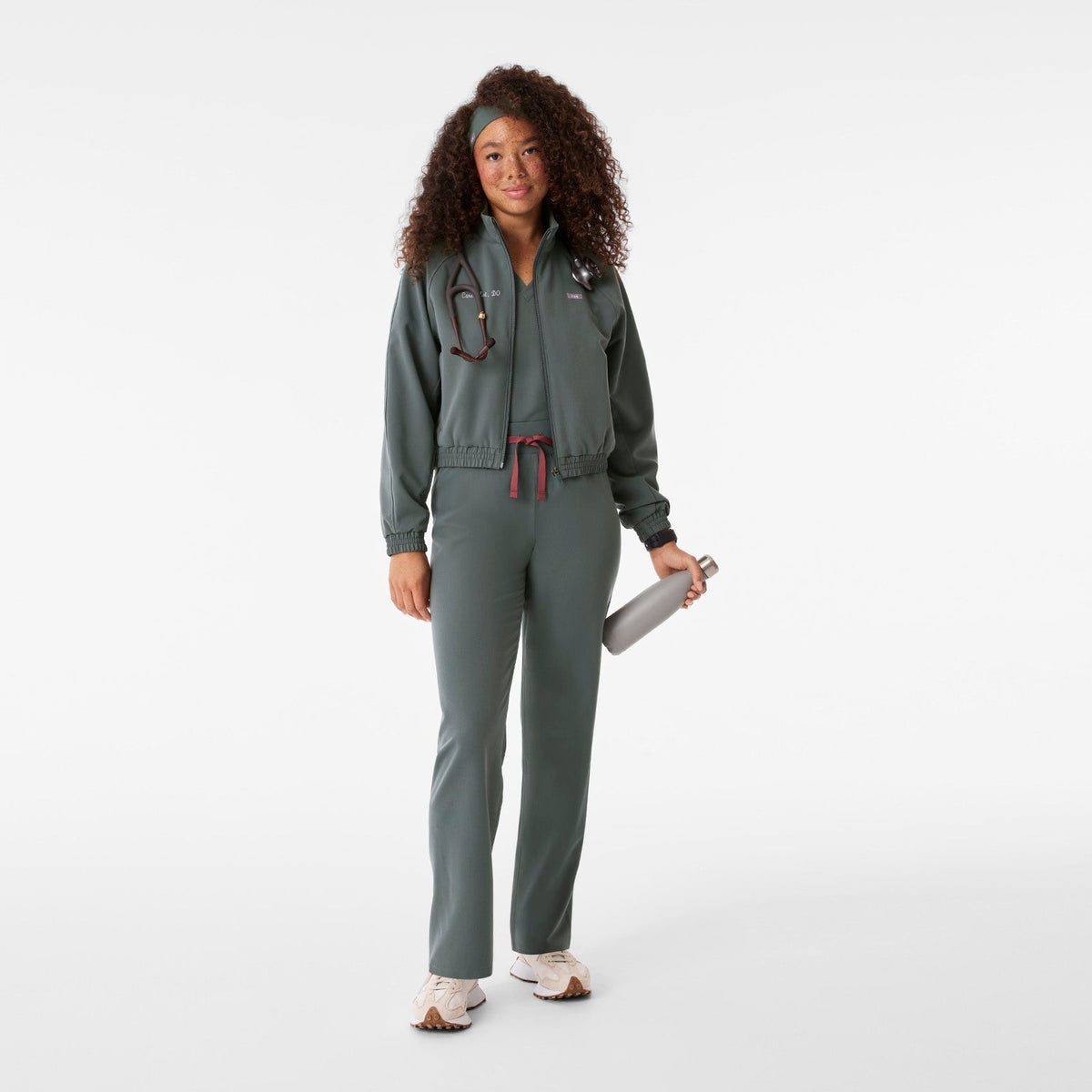 Sydney Cropped Scrub Jacket - Bonsai