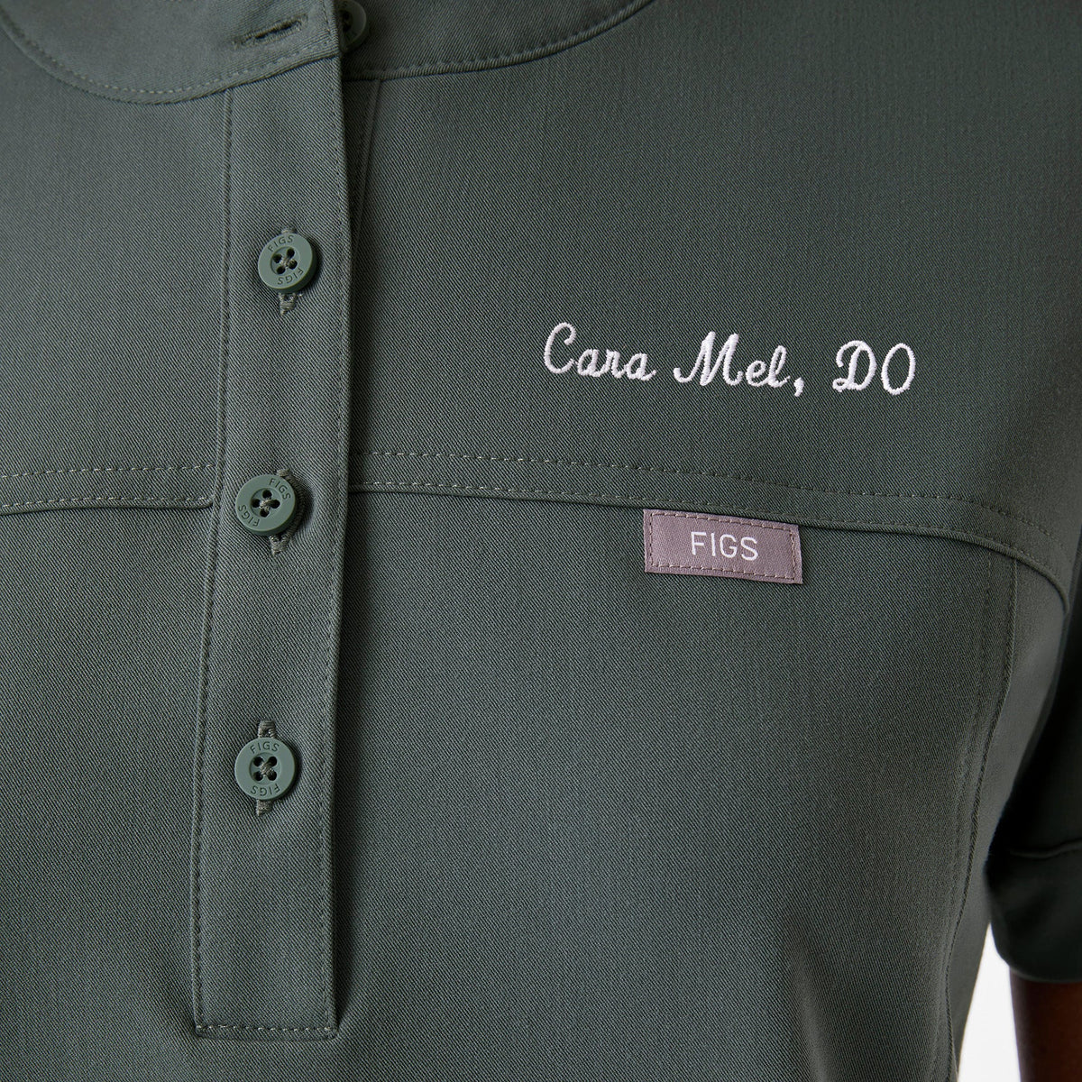 Florence Henley Short-Sleeve Scrub Top - Bonsai